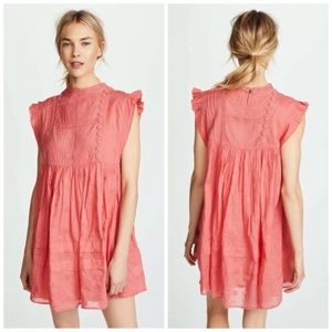 Free People Nobody like you embroidered mini dress